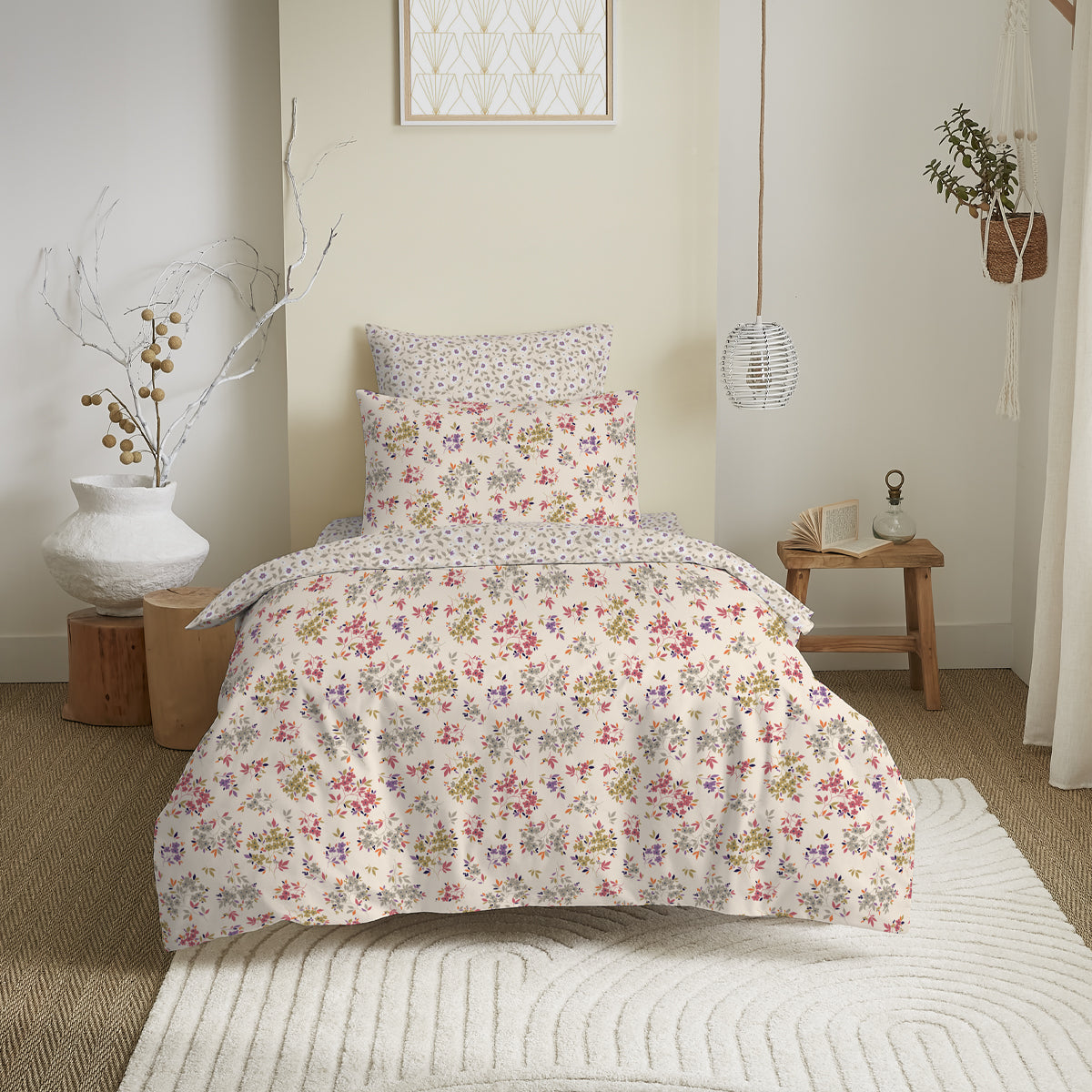 Pack Complet Housse de couette Imprimé 140 x 200 cm - Drap housse 90 x 190 cm