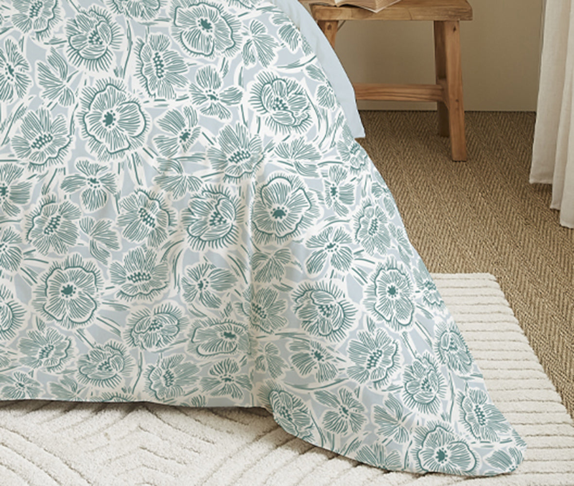 Pack 4 Pièces Housse de couette Imprimé 140 x 200 cm - Drap housse 90 x 190 cm - 100% Coton 57 Fils