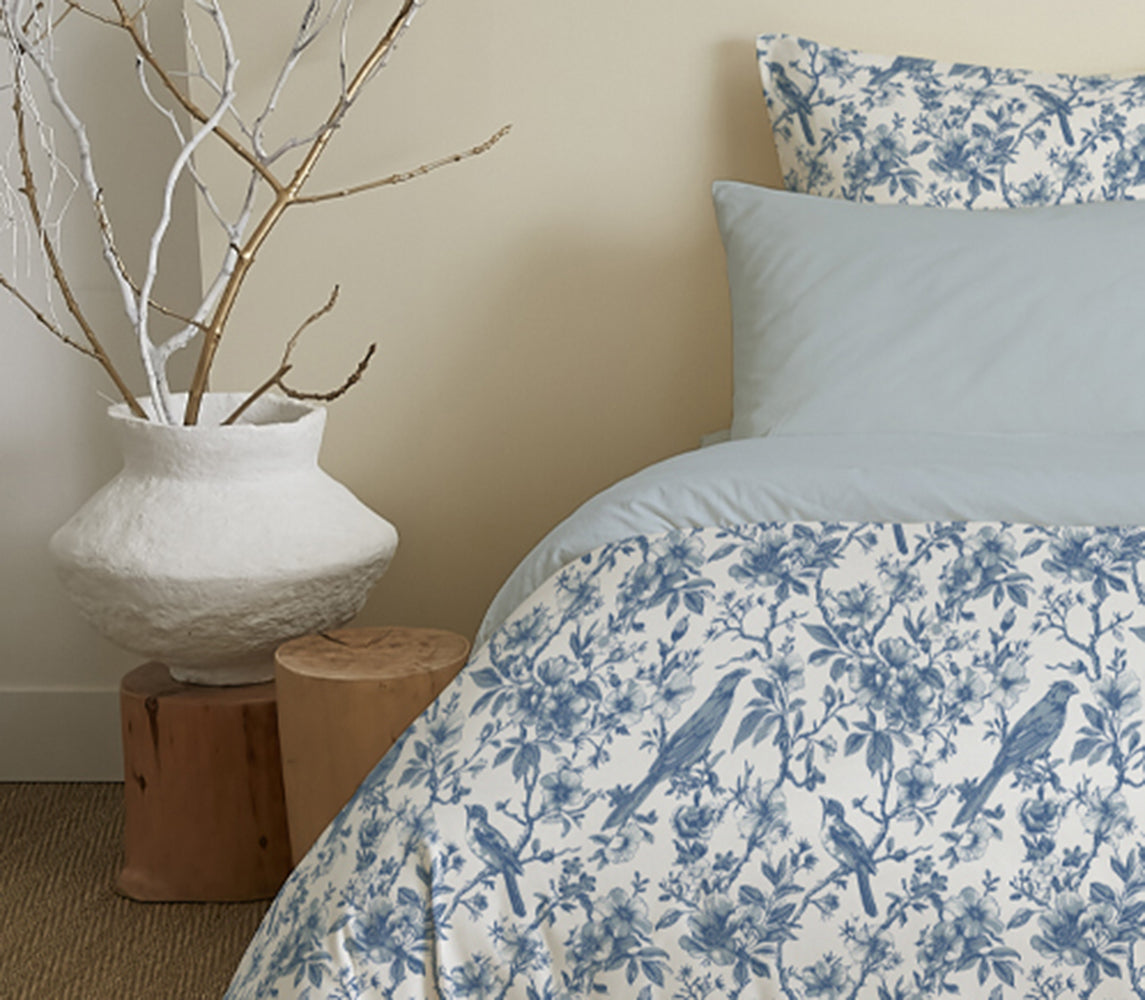 Pack 6 pièces Housse de couette Imprimé 240 x 260 cm - Drap housse 180 x 200 cm - 100% Coton 57 Fils