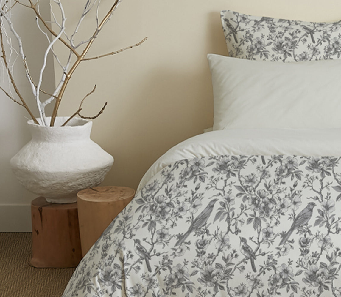 Pack 6 pièces Housse de couette Imprimé 240 x 260 cm - Drap housse 180 x 200 cm - 100% Coton 57 Fils