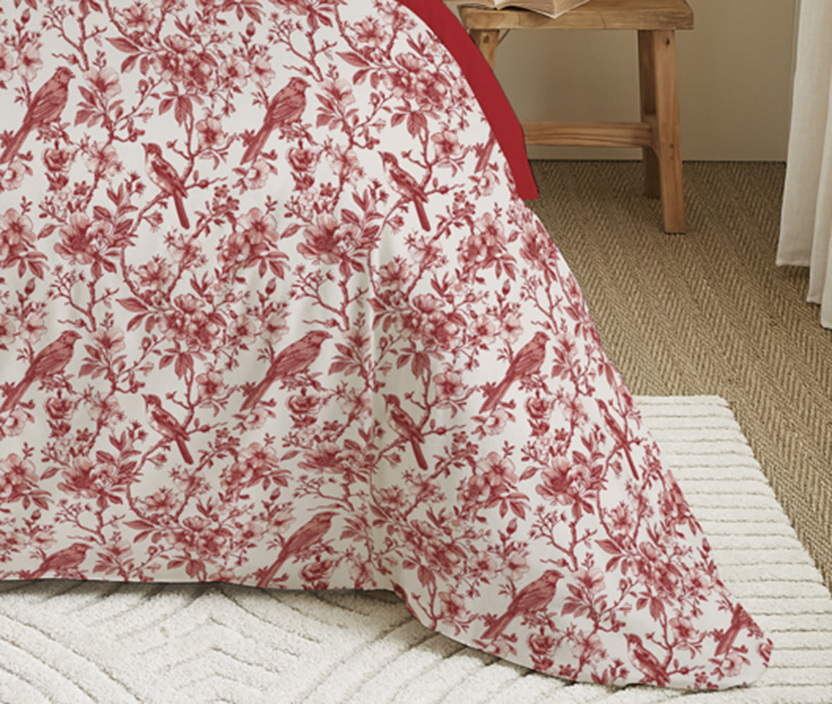 Pack 6 pièces Housse de couette Imprimé 220 x 240 cm - Drap housse 160 x 200 cm - 100% Coton 57 Fils