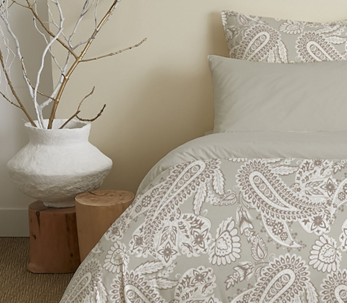 Pack 6 pièces Housse de couette Imprimé 240 x 260 cm - Drap housse 180 x 200 cm - 100% Coton 57 Fils