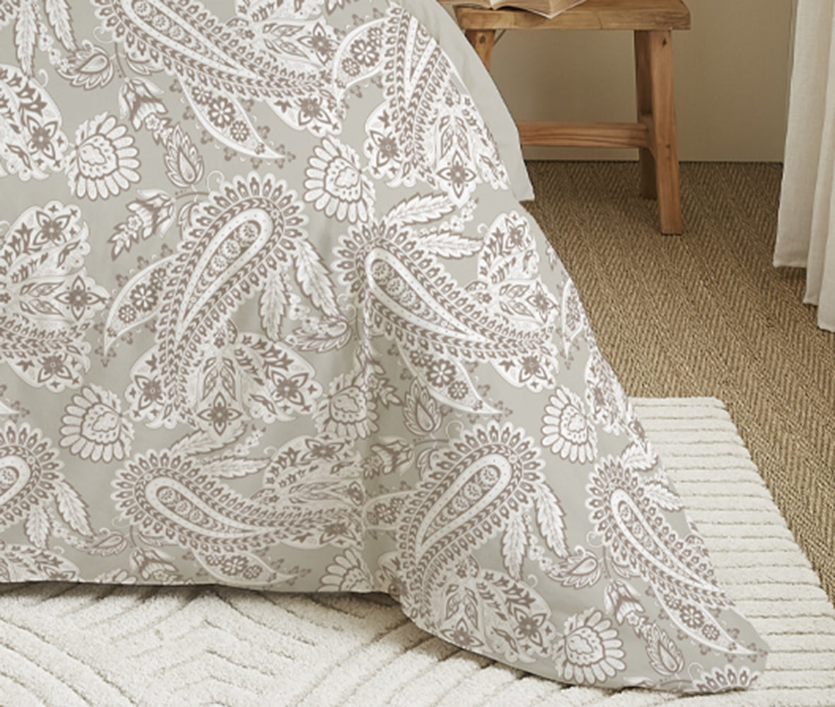 Pack 6 pièces Housse de couette Imprimé 220 x 240 cm - Drap housse 140 x 190 cm - 100% Coton 57 Fils