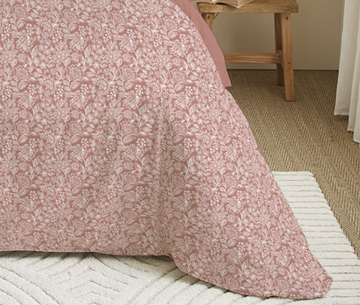 Pack 6 pièces Housse de couette Imprimé 220 x 240 cm - Drap housse 140 x 190 cm - 100% Coton 57 Fils