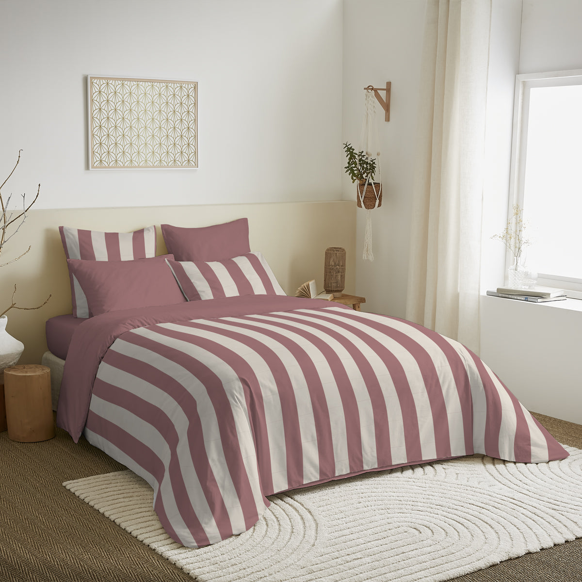Pack Complet Housse de couette Imprimé 220 x 240 cm - Drap housse 160 x 200 cm