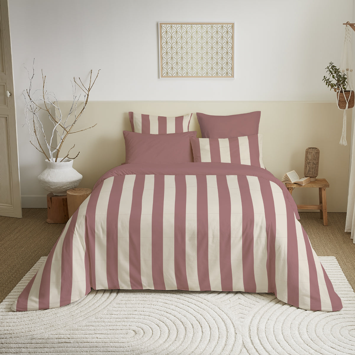 Pack Complet Housse de couette Imprimé 220 x 240 cm - Drap housse 160 x 200 cm