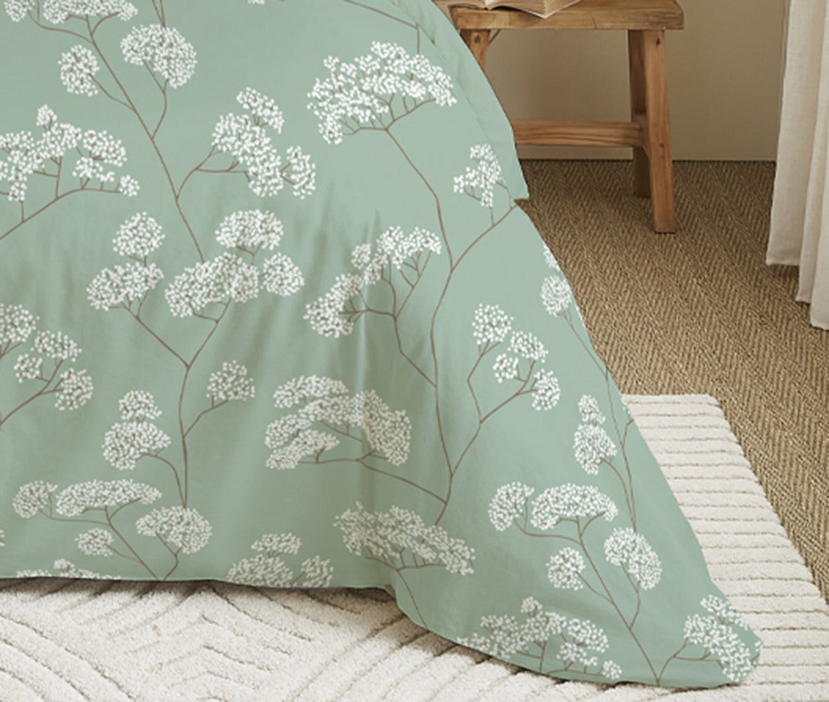 Pack 6 pièces Housse de couette Imprimé 240 x 260 cm - Drap housse 180 x 200 cm - 100% Coton 57 Fils