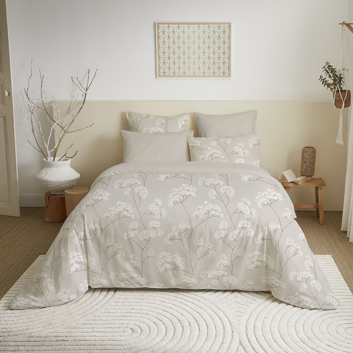 Pack Complet Housse de couette Imprimé 220 x 240 cm - Drap housse 160 x 200 cm