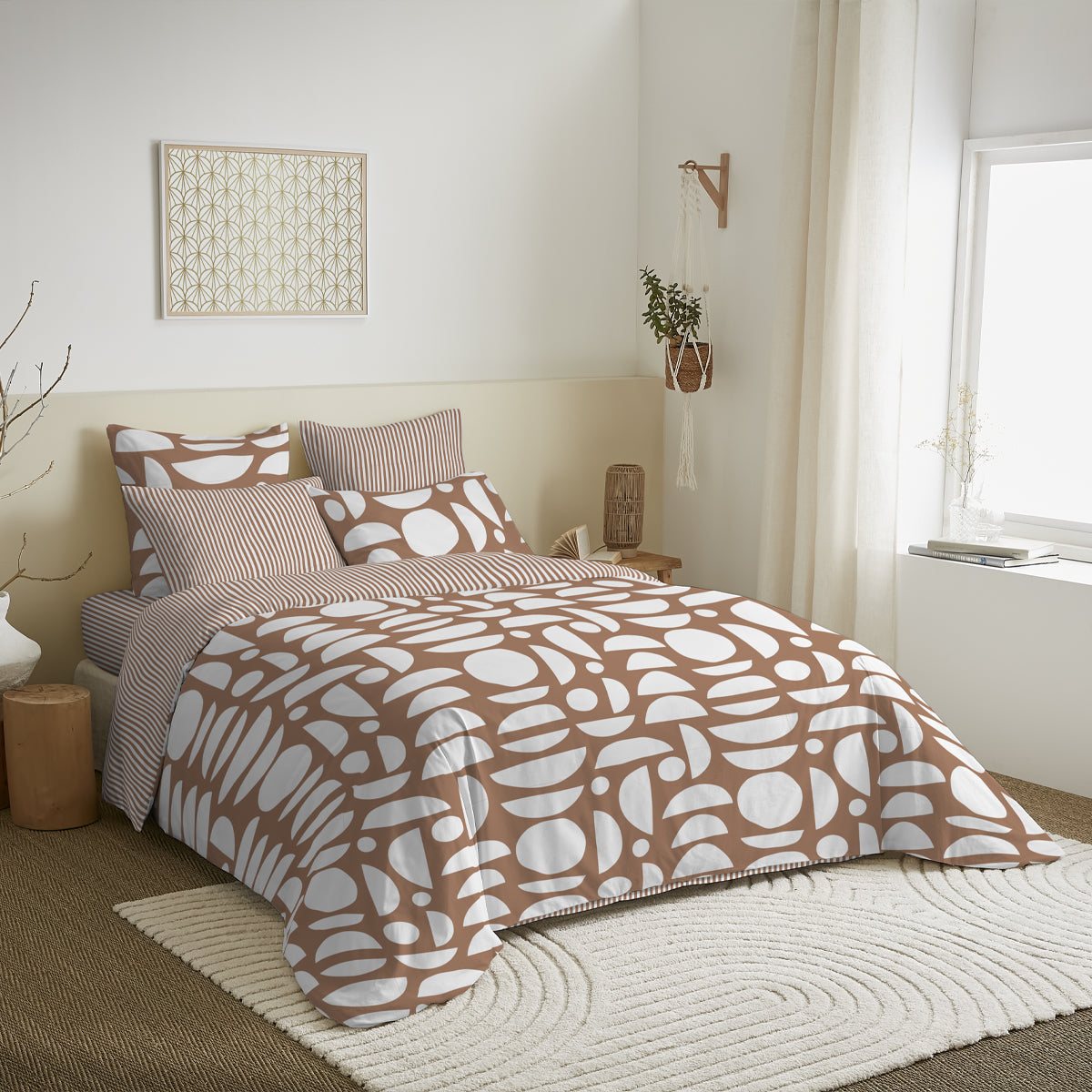 Pack Complet Housse de couette Imprimé 220 x 240 cm - Drap housse 160 x 200 cm