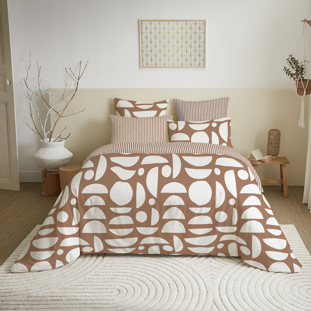 Pack Complet Housse de couette Imprimé 220 x 240 cm - Drap housse 160 x 200 cm