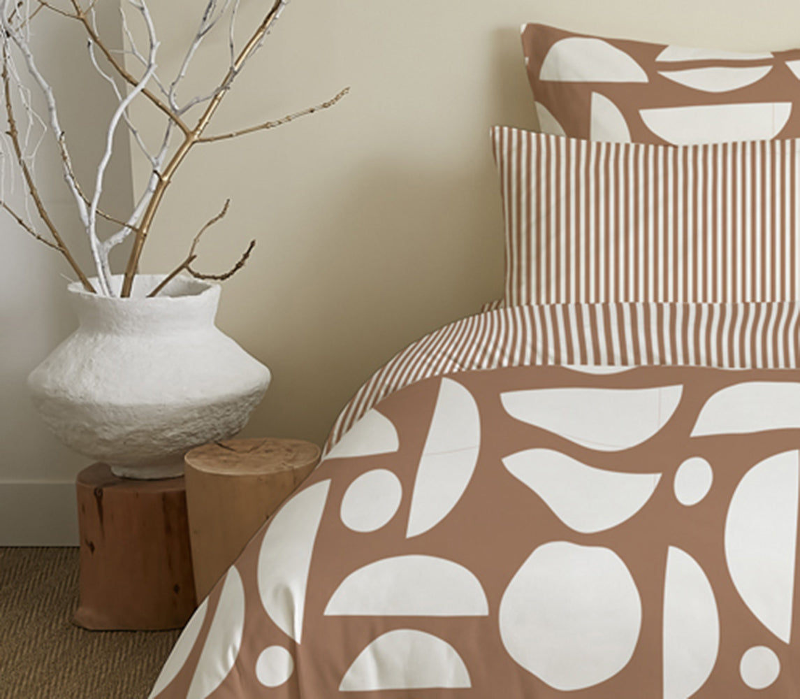 Pack 6 pièces Housse de couette Imprimé 240 x 260 cm - Drap housse 180 x 200 cm - 100% Coton 57 Fils