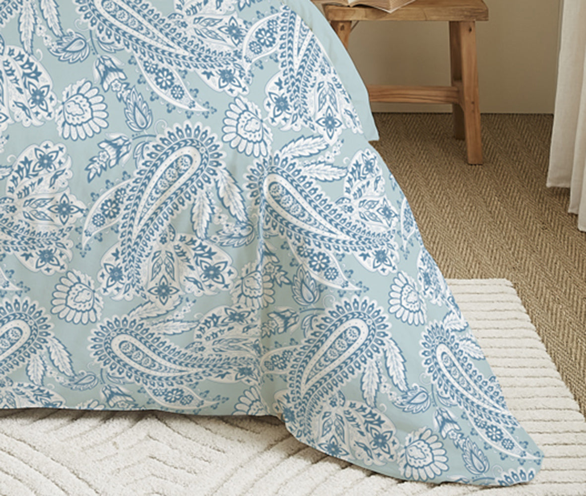 Pack 6 pièces Housse de couette Imprimé 240 x 260 cm - Drap housse 180 x 200 cm - 100% Coton 57 Fils