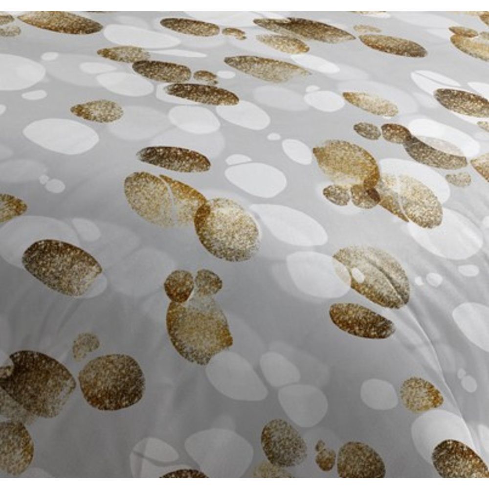 Parure de draps 4 pièces "Louna" drap housse 160 Galet Gold
