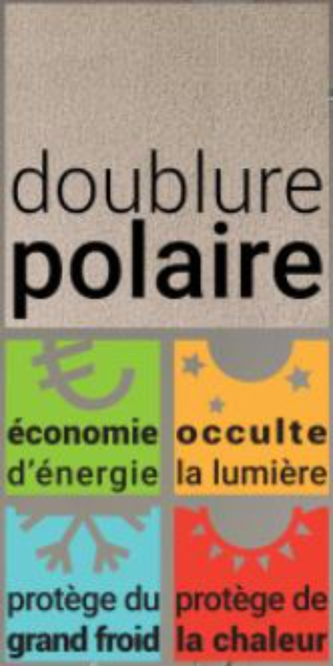 Rideau Occultant Thermique 140 x 260 cm Bleuet