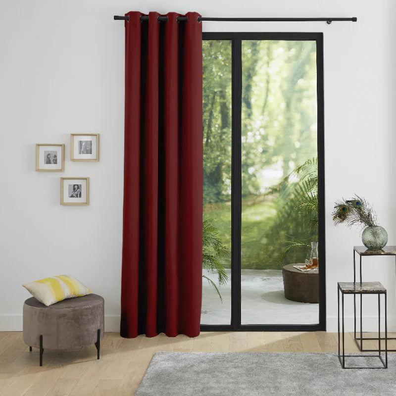Rideau occultant 140 x 260 cm Lie de vin