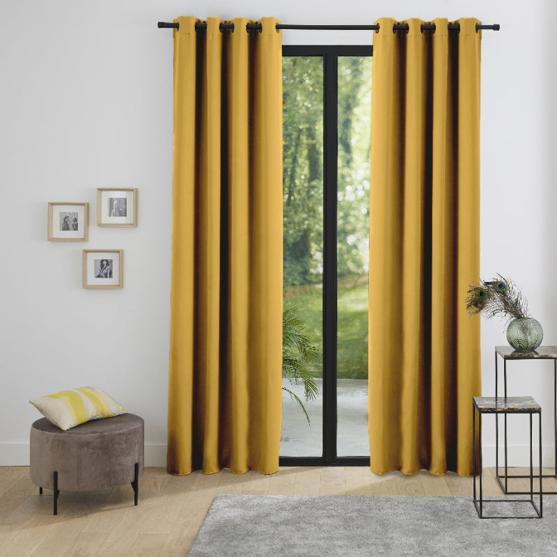 Rideau Occultant Thermique 140 x 260 cm Miel