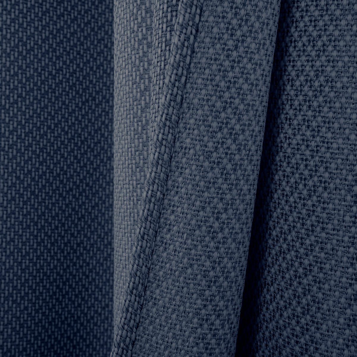 Rideau d'ameublement + 8 oeillets 140 x 240 cm Polyester fils teints jacquard "Victoria"Bleu Nuit
