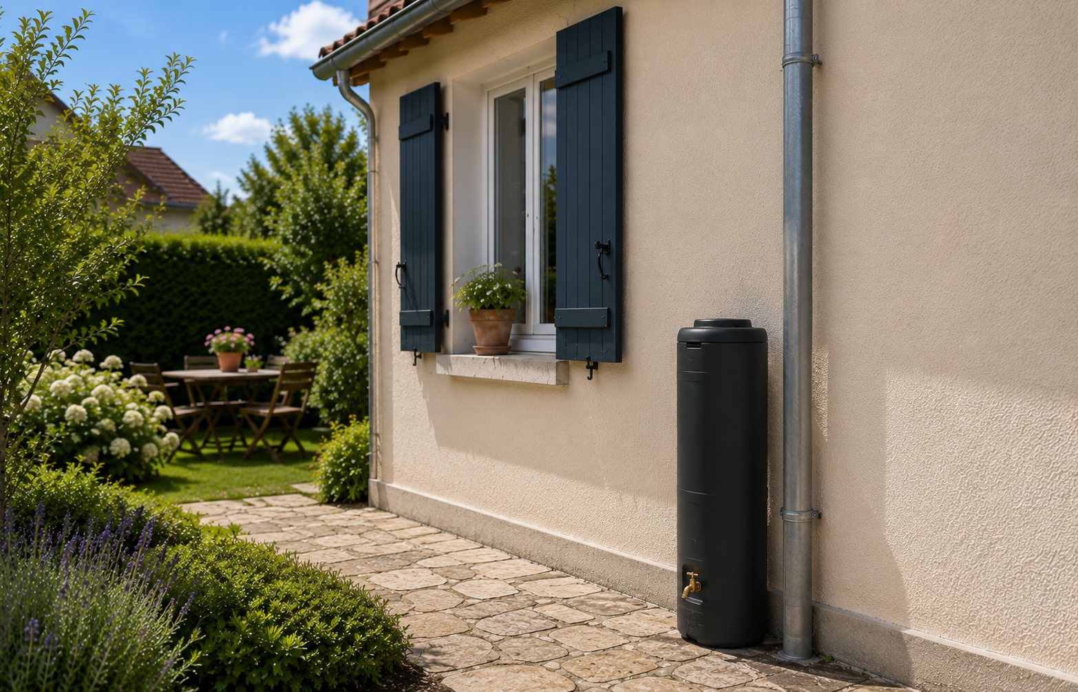 Réservoir d'eau de pluie noir - 100 litres