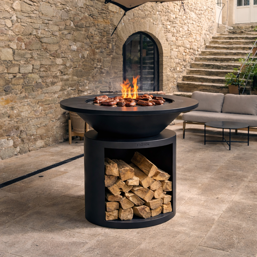 Brasero plancha Ellipse 120 thermolaqué noir