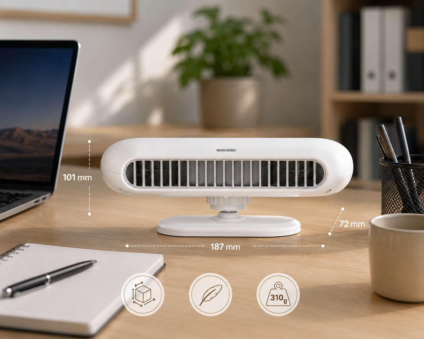 Ventilateur portable blanc