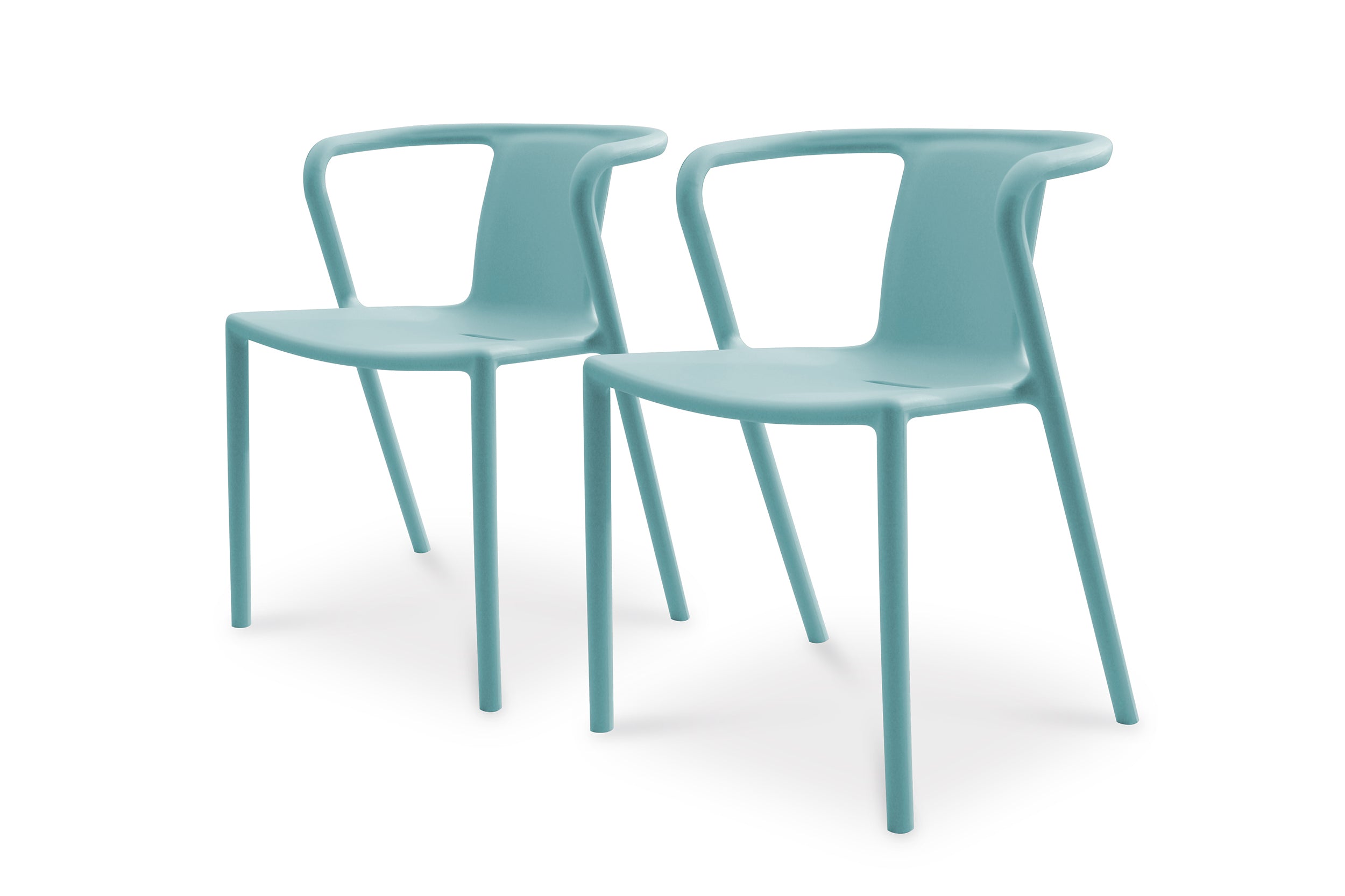Lot de 2 fauteuils de jardin DIEGO-FT-AZUR empilables