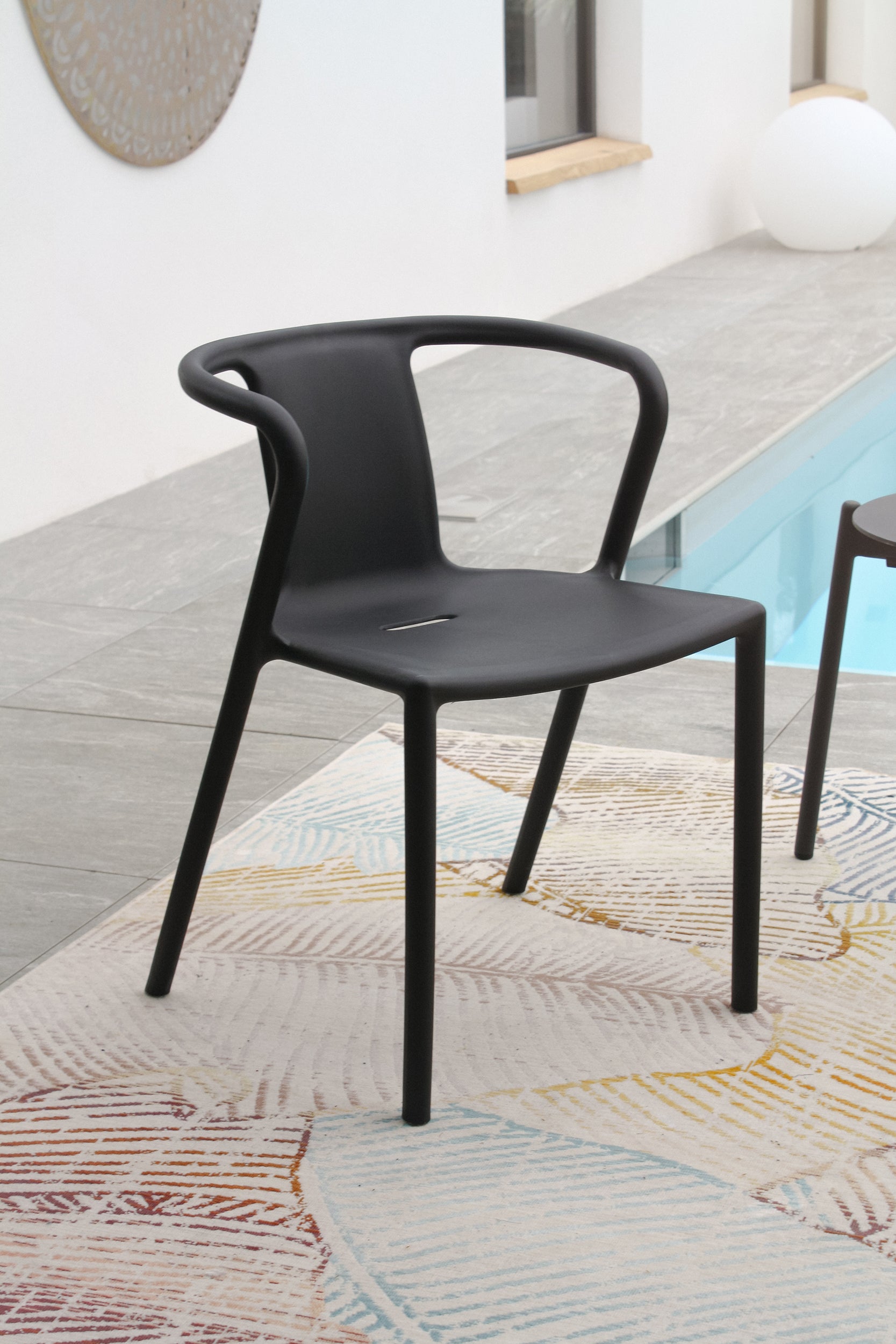 Lot de 2 fauteuils de jardin DIEGO-FT-GRISANTH empilables