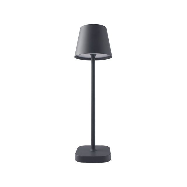 FlinQ - Lampe de table - Rechargeable - Intensité variable avec mode mémoire - 3 niveaux d'éclairage - 38 cm - Anthracite