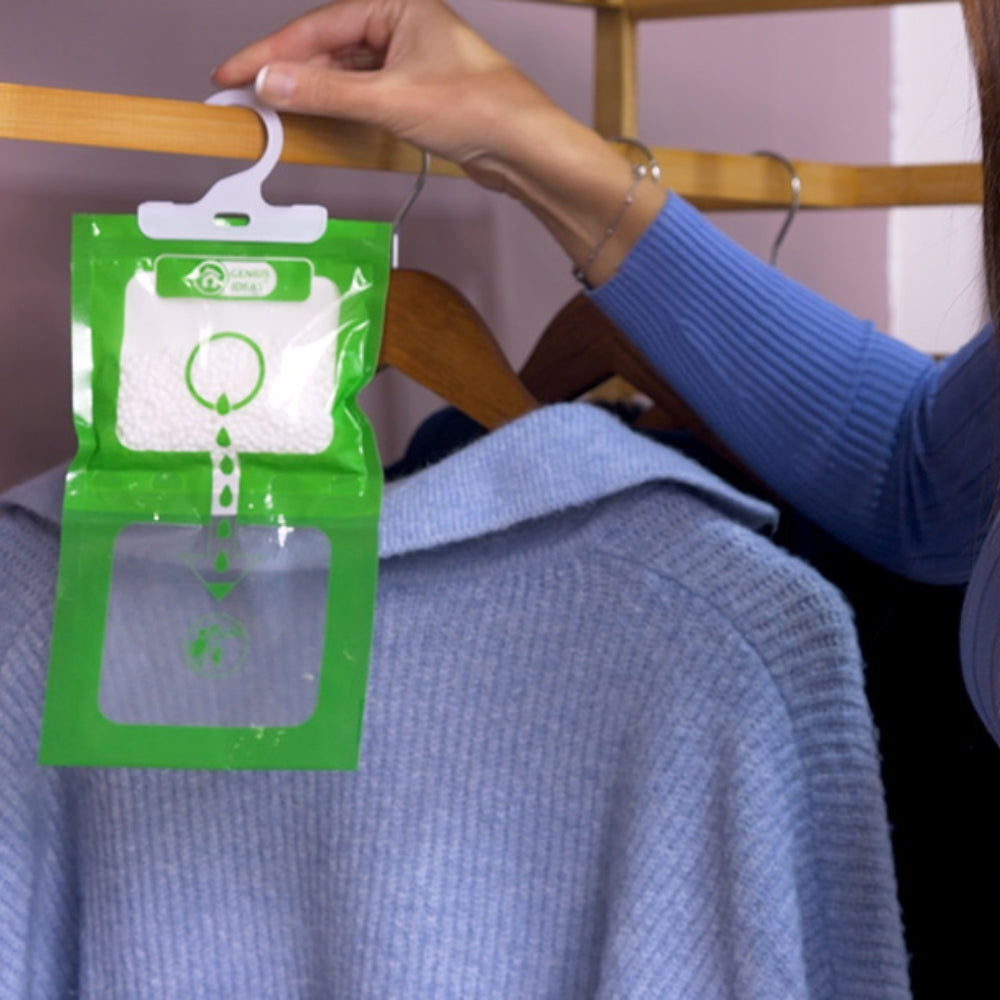 Déshumidificateurs de penderie en sachet à suspendre