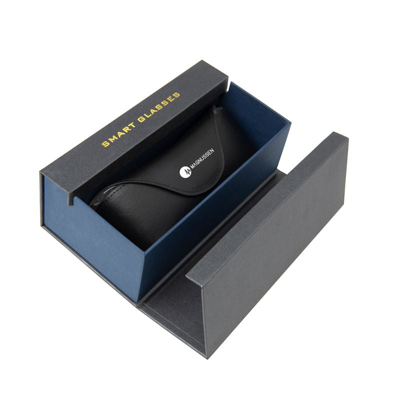 Lunettes audio connectées - noires & verres bleutés