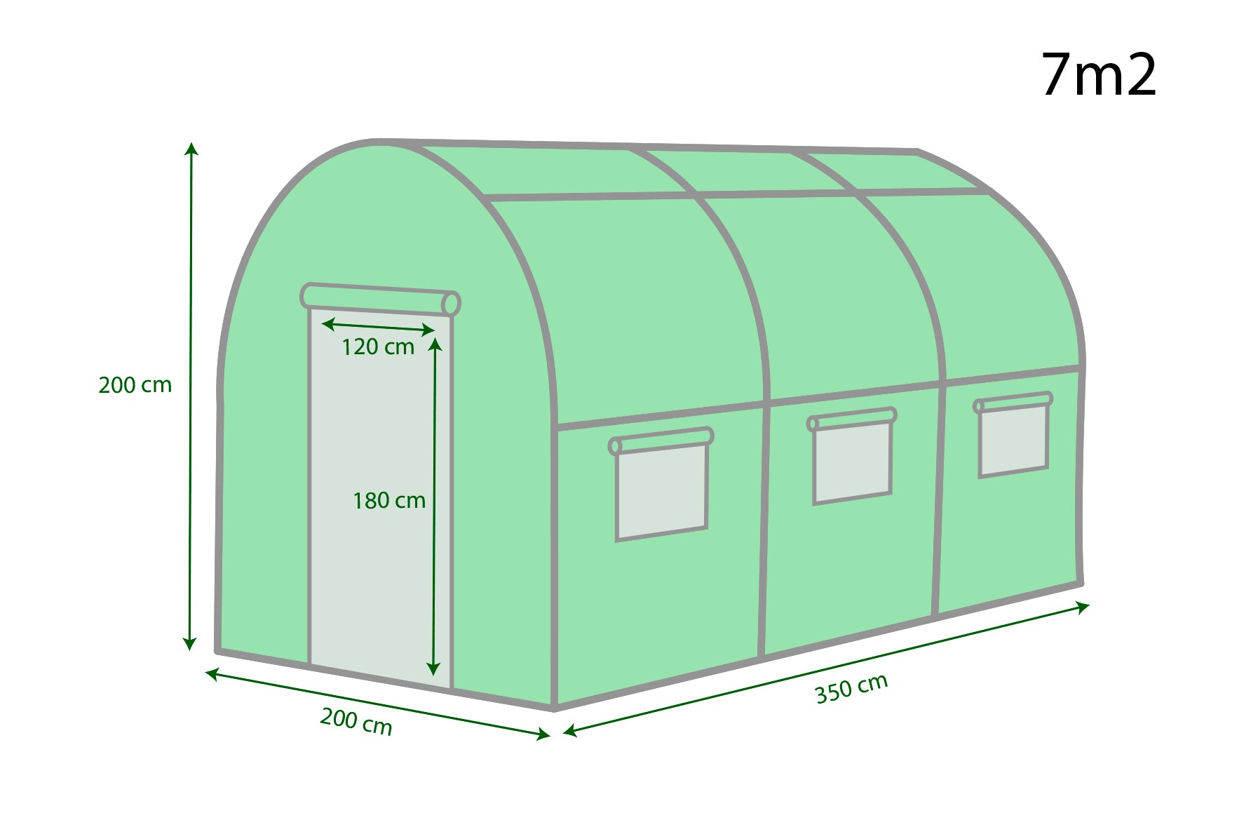 Serre de Jardin - bache armée - 7m2