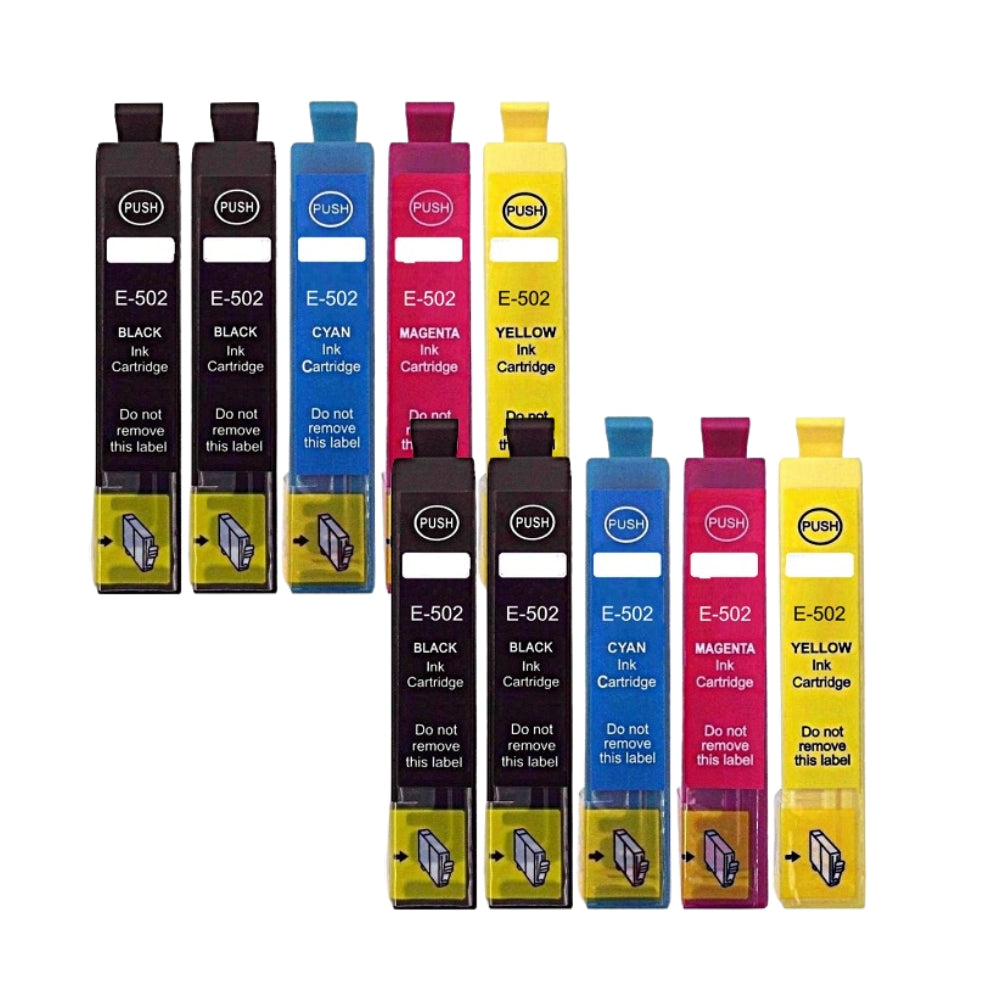 Pack de 10 Cartouches 502 XL Compatibles pour Imprimante EPSON 502 XL