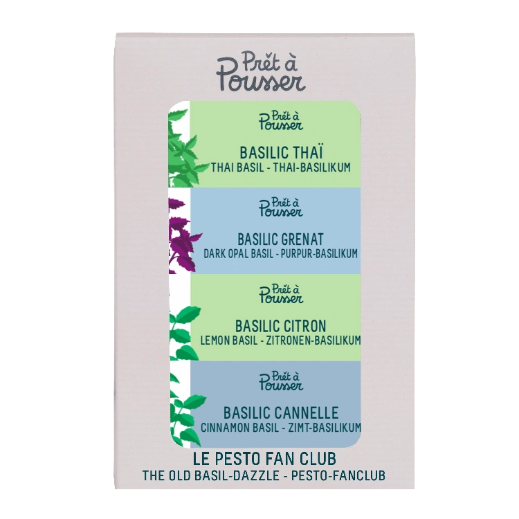 Coffret pesto fan club - Coffret comprenant 4 capsules (basilic Thai, Grenat, citron et cannelle)
