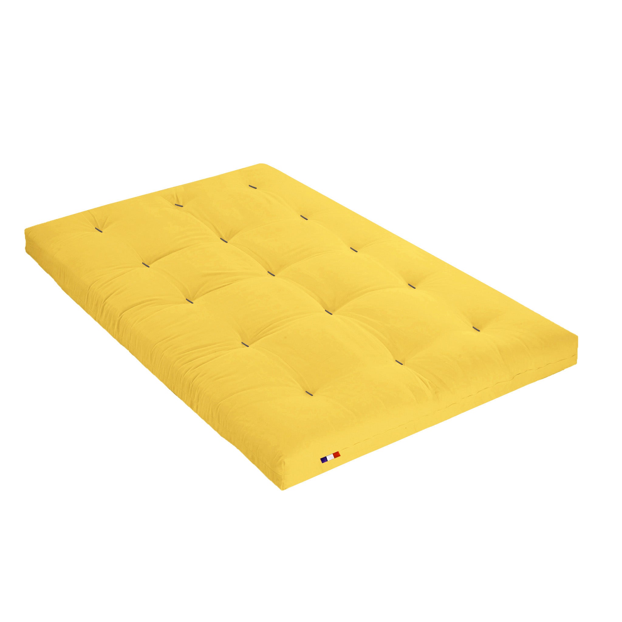 Matelas futon latex et fibres, fabrication française Couleur - Ocre, Dimensions - 140 x 190 cm