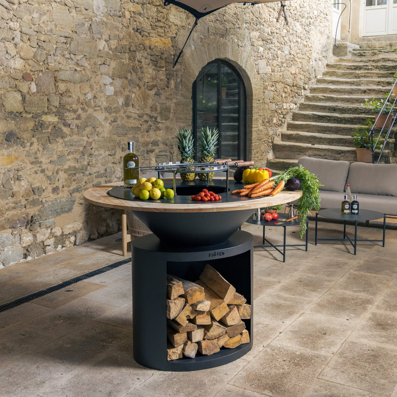 Brasero plancha Ellipse 120 thermolaqué noir