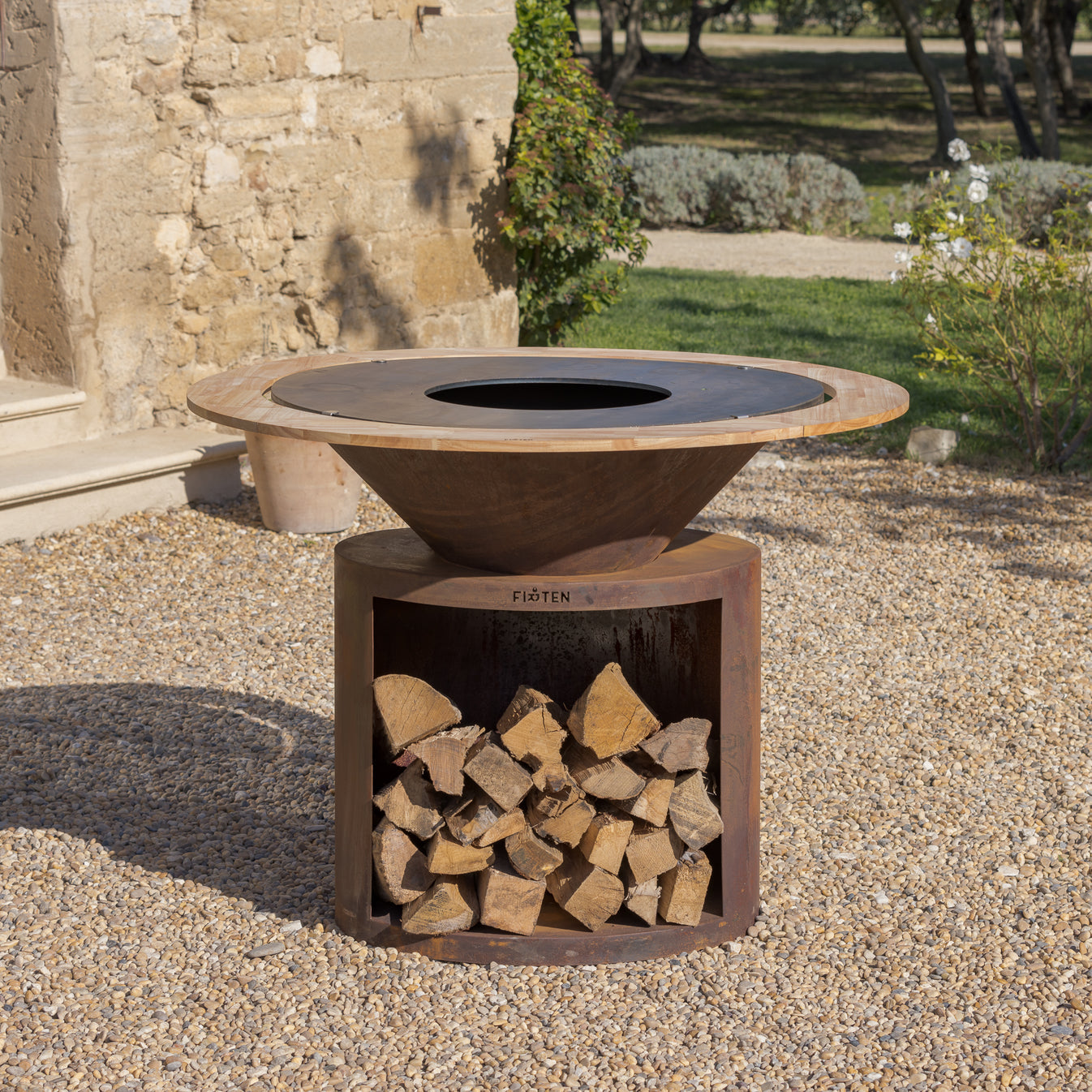 Tour en bois pour brasero plancha Ellipse 80 cm