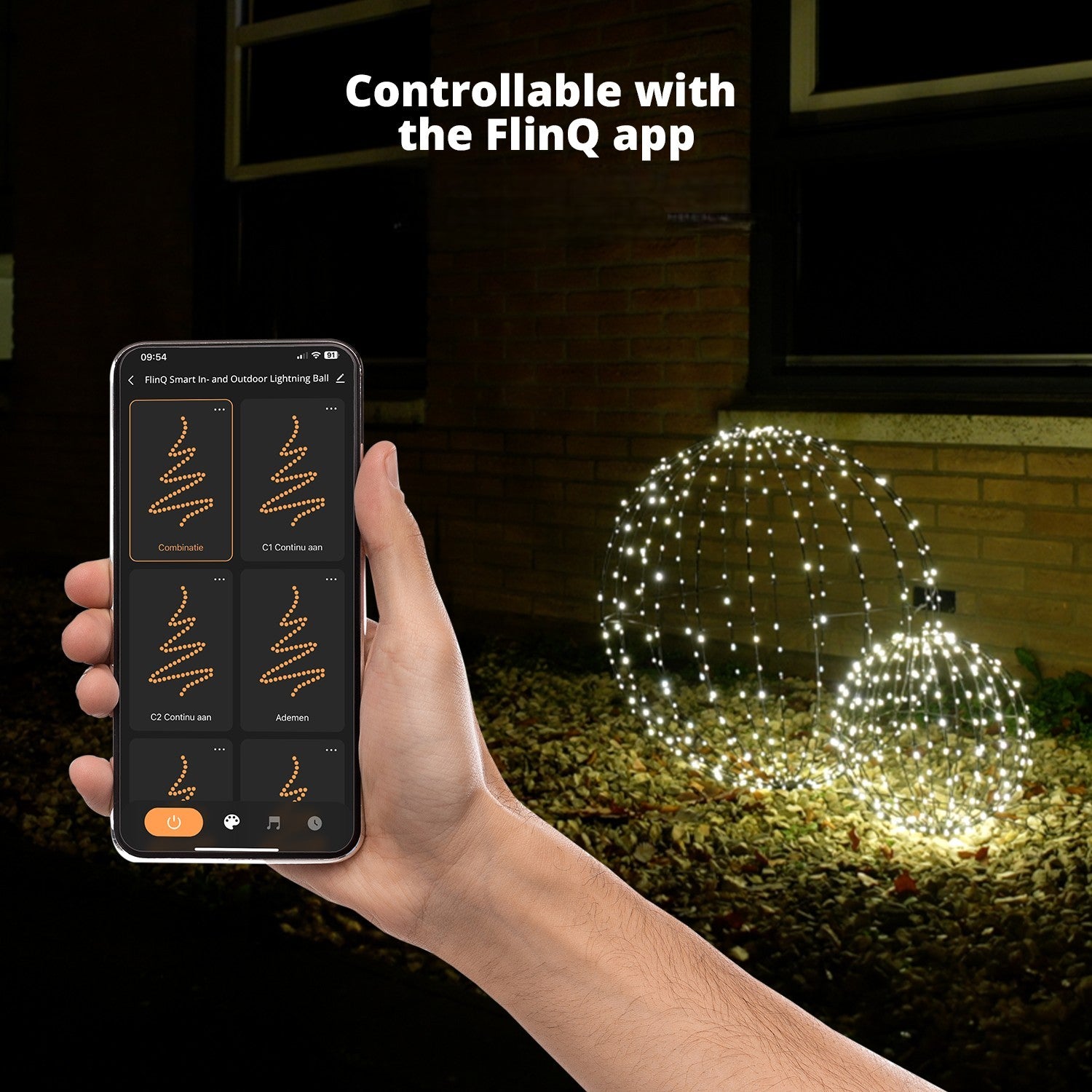 Boule lumineuse intelligente pour intérieur et extérieur - Medium 30cm