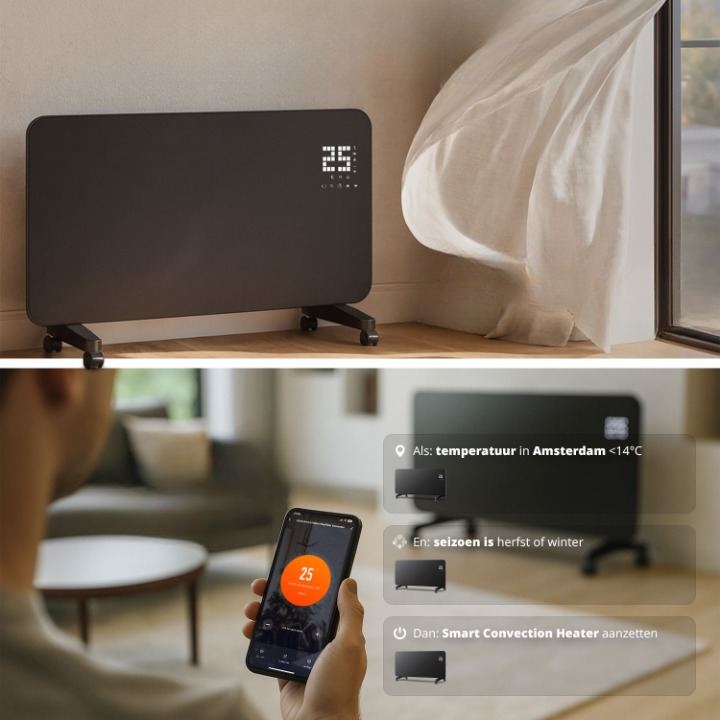Convecteur intérieur intelligent 1000 W - Noir