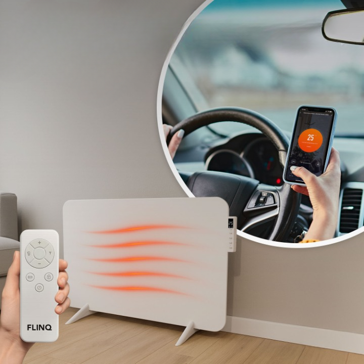 Chauffage infrarouge intelligent - Panneau chauffant électrique 450 W - Blanc