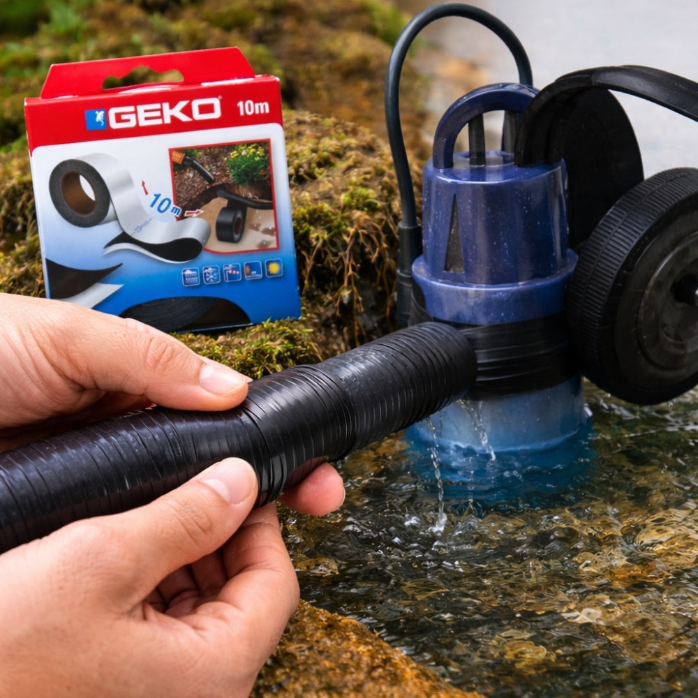Ruban Auto-Amalgamant GEKO 19 mm x 10 m Étanche et Résistant UV et Chaleur – Isolation et Réparation Câbles, Tuyaux