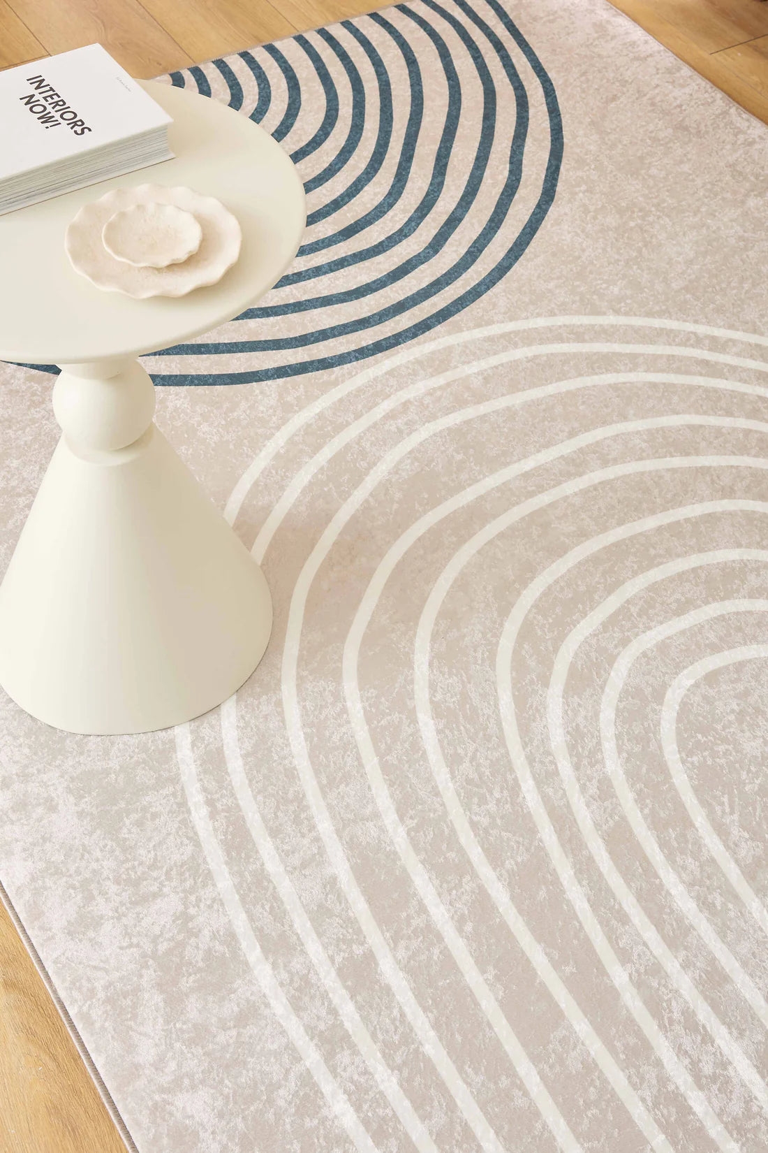 Tapis beige motifs géométriques - Grege