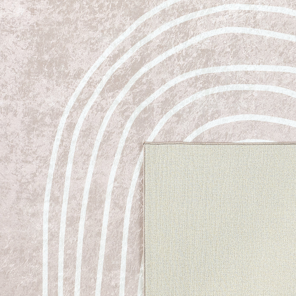 Tapis beige motifs géométriques - Grege