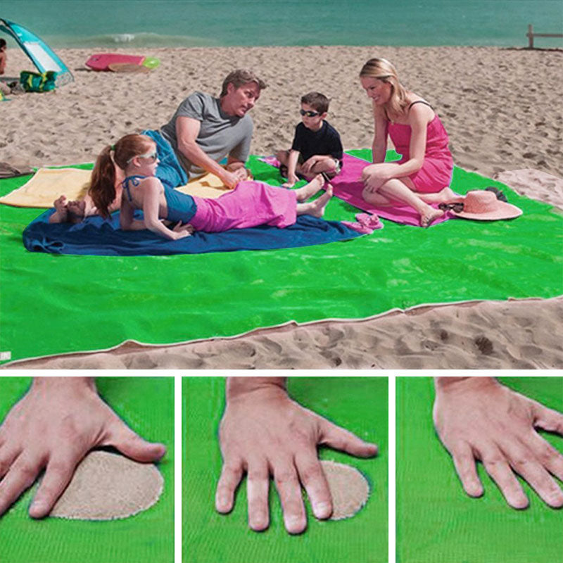 Serviette de Plage Drap Anti-Sable avec Crochet - 150 x 200 cm