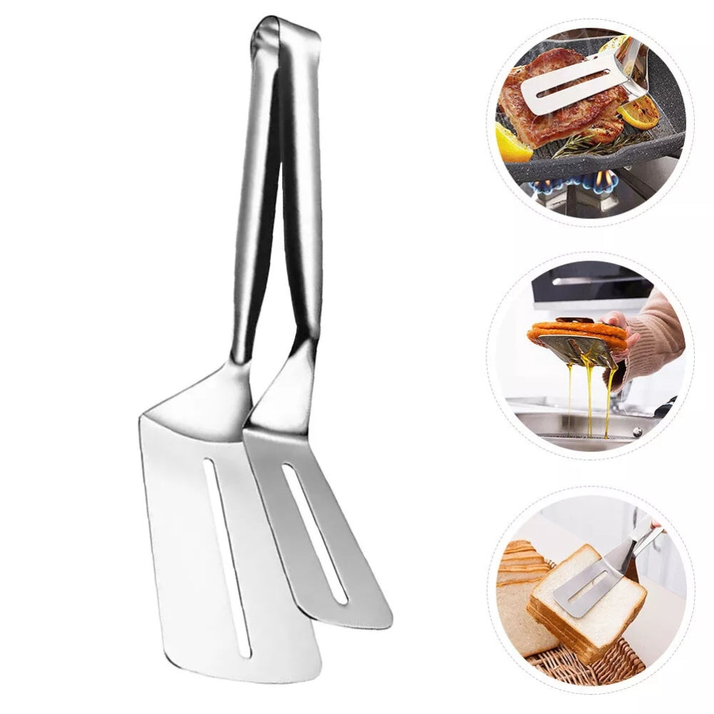 Pince à Frire de Cuisine en Acier Inoxydable Multifonction pour Viande au Barbecue et Plancha