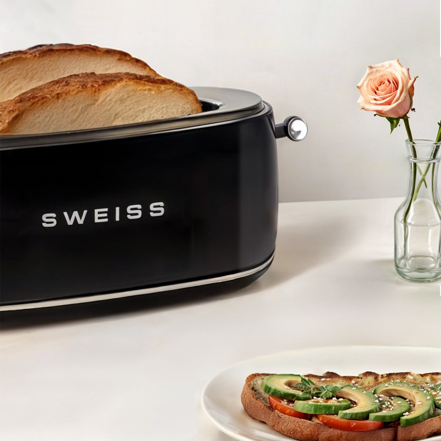 Grille pain baguette vintage Noir