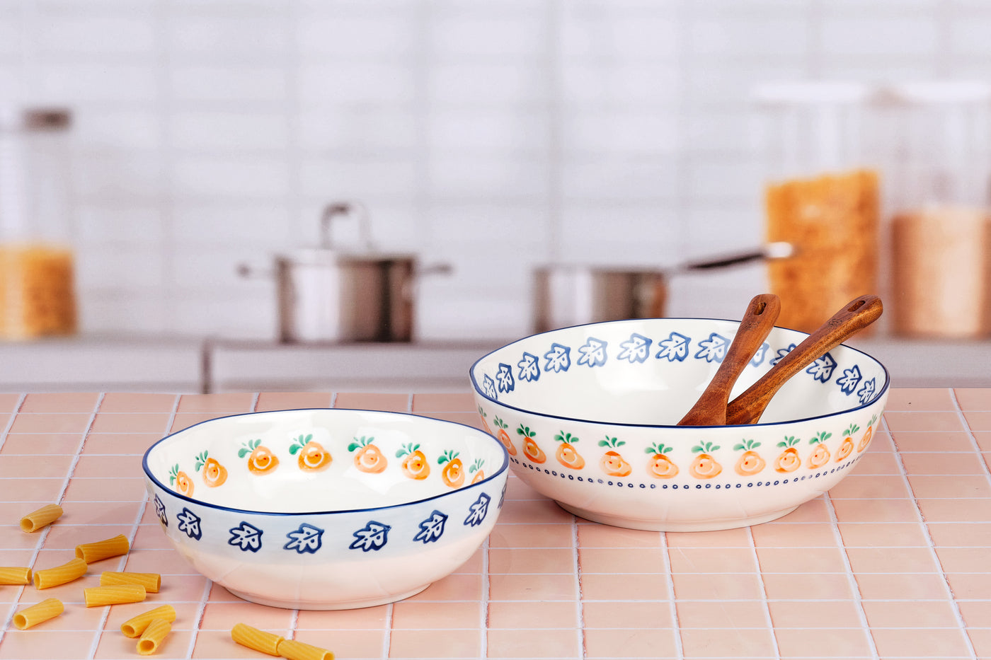 Saladier NAPOLI Ø23,5cm et Ø28cm - 2 pièces - AGRUMI