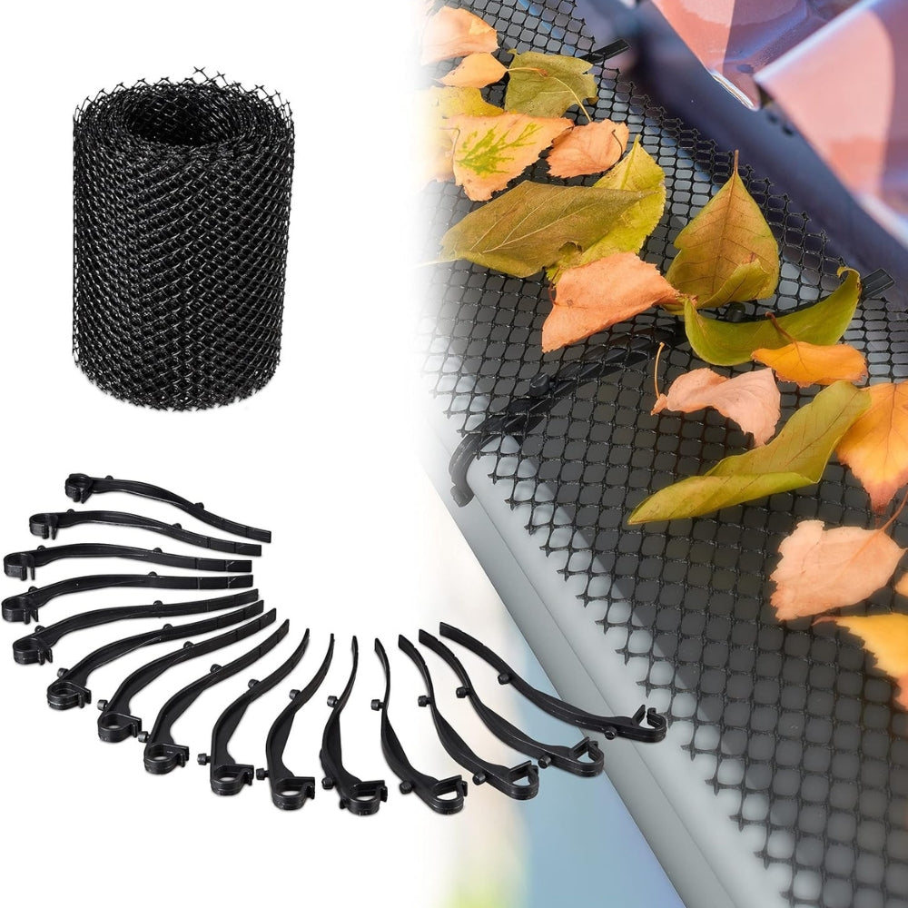 Grillage de Protection en Mailles Fines pour Gouttière 15cm x 6M
