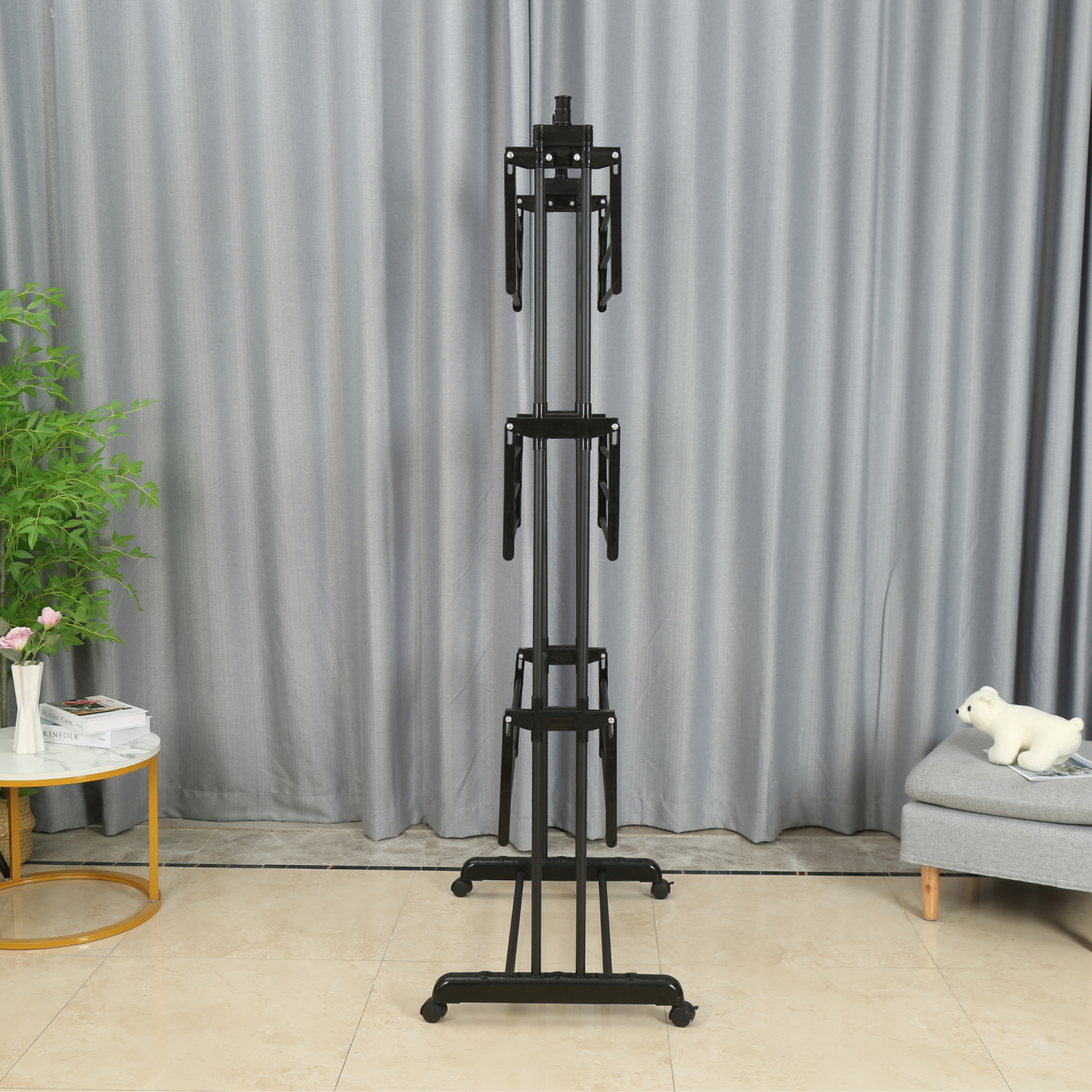 Séchoir multifonctions 20m d'étendage Noir