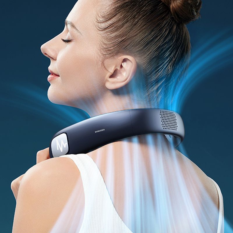 Ventilateur portable de cou bleu marine medium