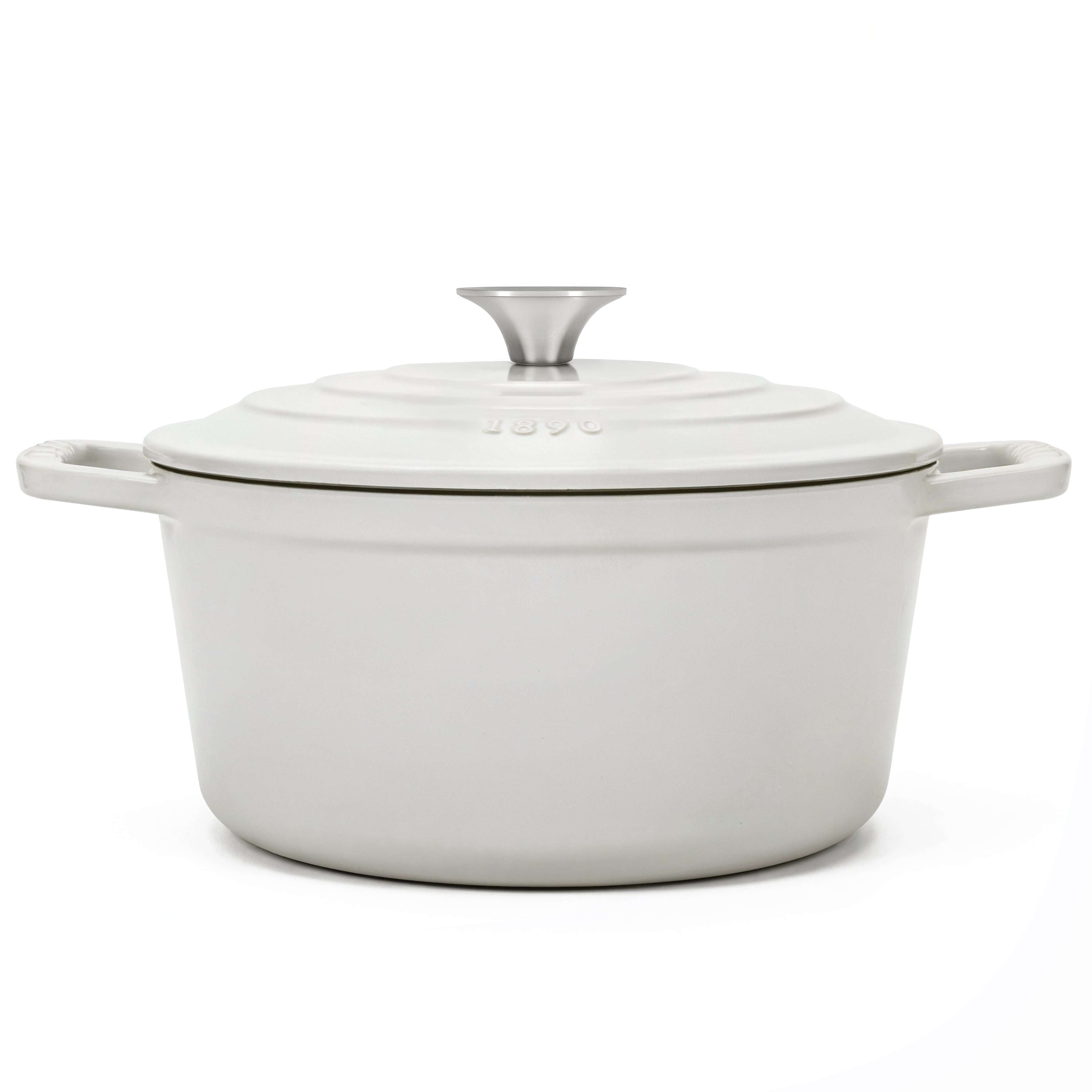 Cocotte en fonte ronde 25cm beige
