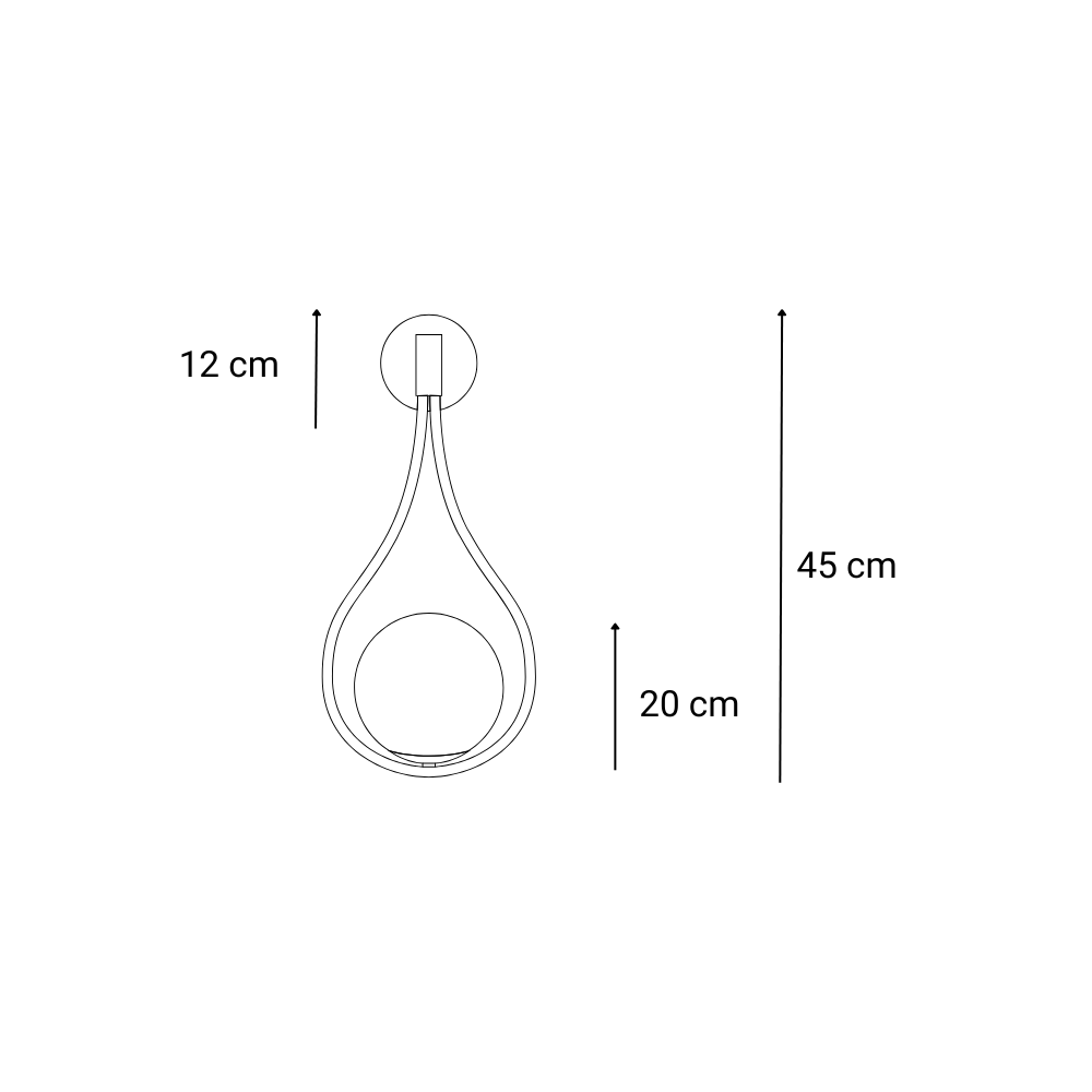 Lampe murale Klok